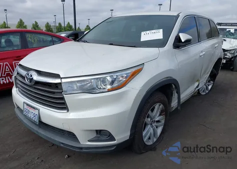 2016 Toyota Highlander Le V6 из США, поврежденный, VIN 5TDZKRFH4GS138845